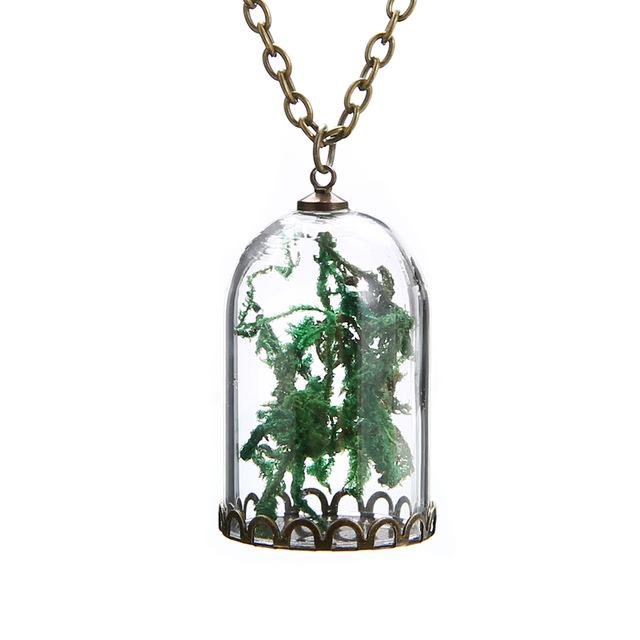 Moss Botanical Wish Necklace - Floral Fawna
