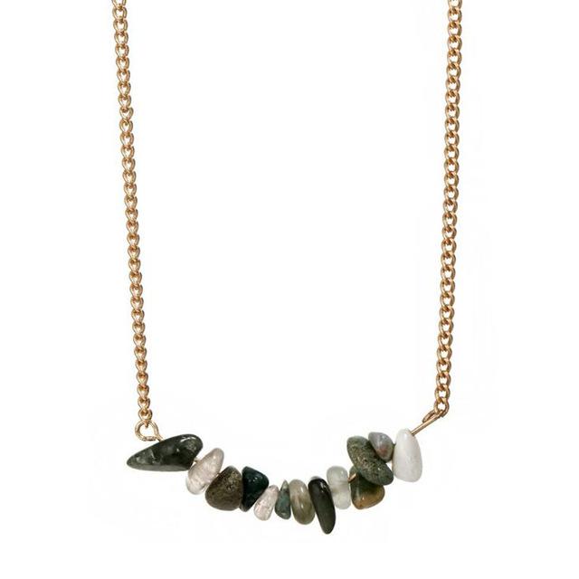 Natural Stone Choker Necklace - Floral Fawna