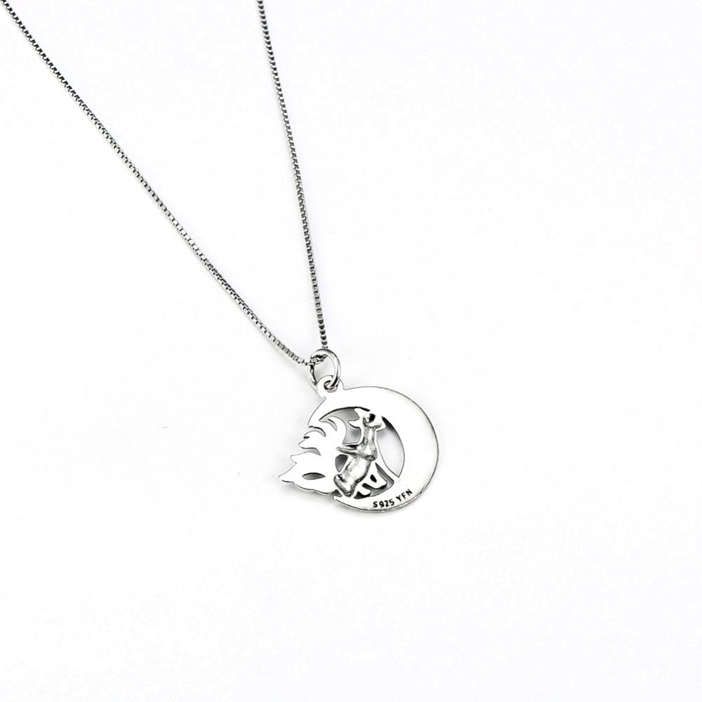 Nine Tailed Fox Sterling Silver Necklace - Floral Fawna