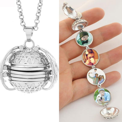Photo Memory Locket Necklace - Floral Fawna