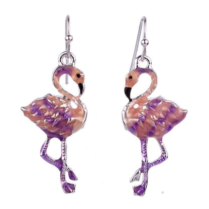 Pink Flamingos Necklace &amp; Earrings Set - Floral Fawna