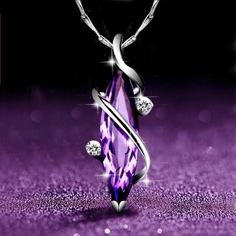 Purple Goddess Silver Necklace - Floral Fawna