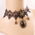 Retro Halloween Spider Lace Necklace - Floral Fawna