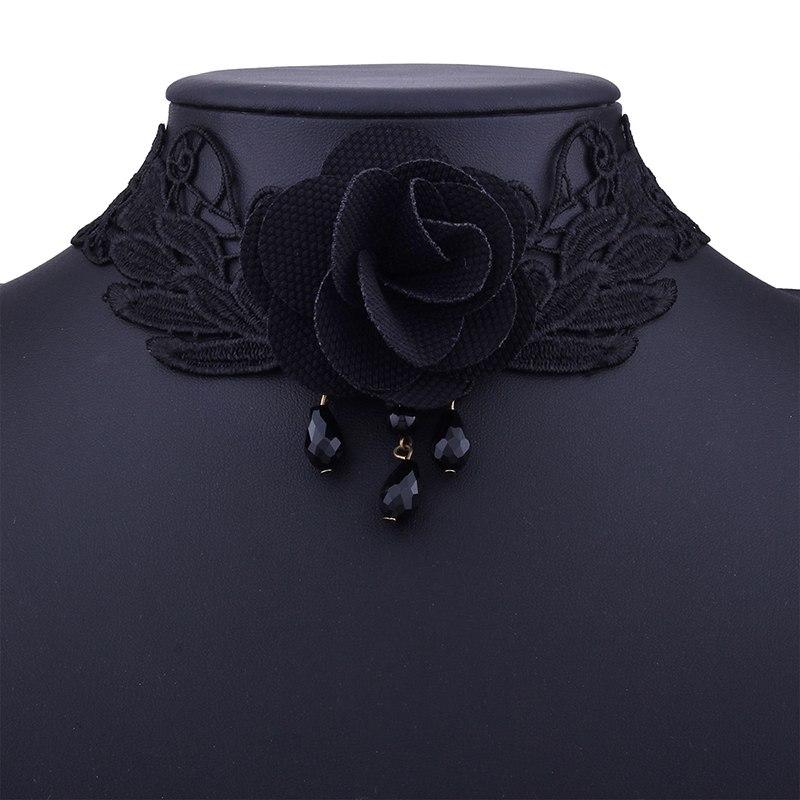 Sensual Rose Lace Choker Necklace - Floral Fawna