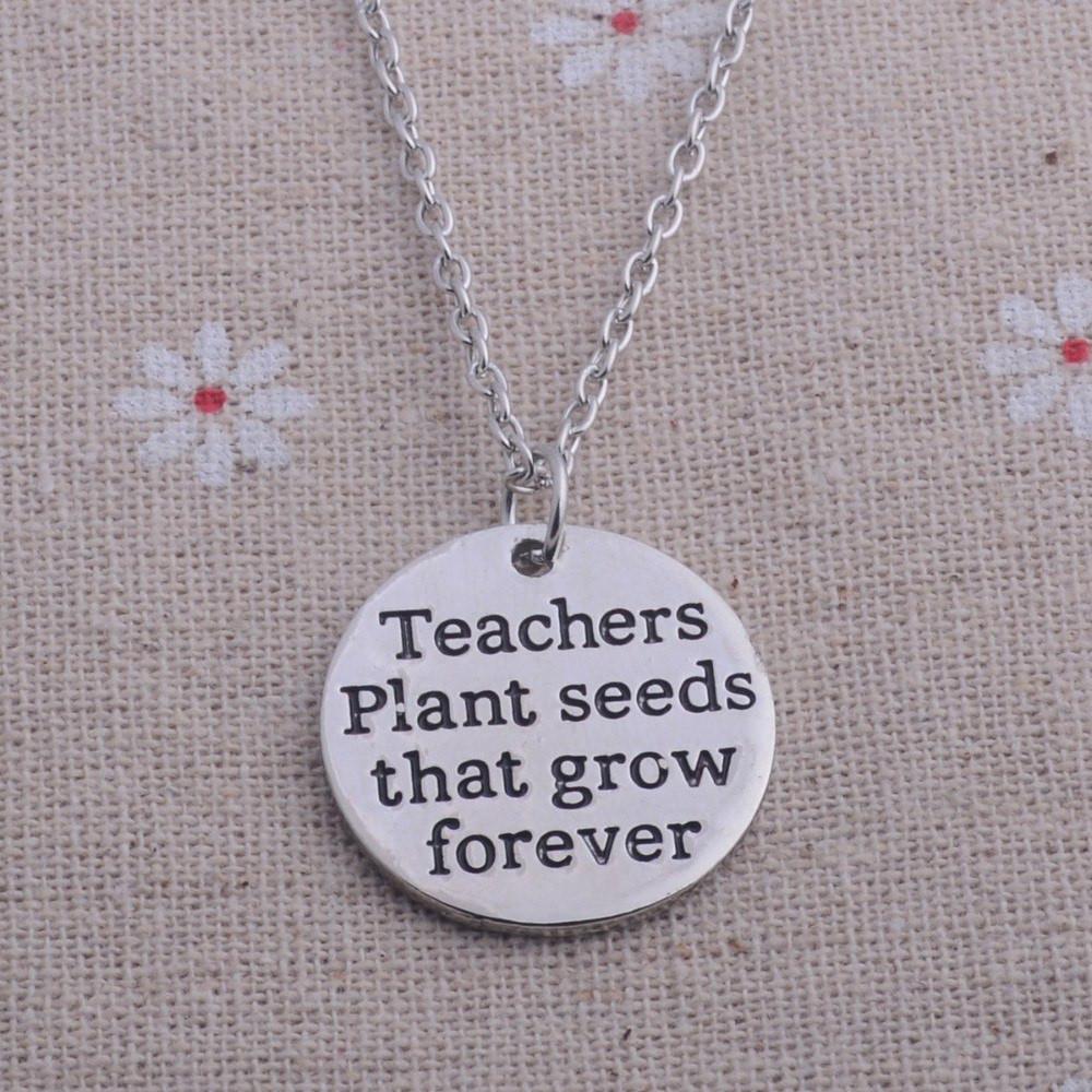 Teacher Inspirational Necklace - Floral Fawna