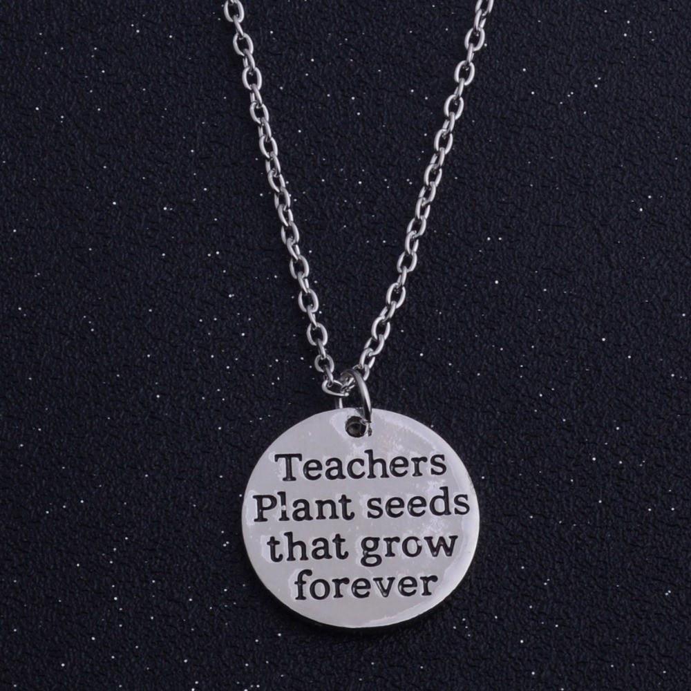 Teacher Inspirational Necklace - Floral Fawna