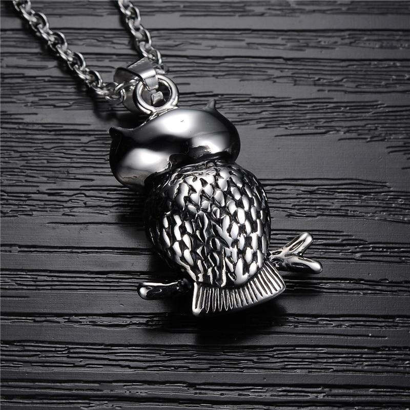 The Wise Owl Stainless Steel Necklace - Floral Fawna