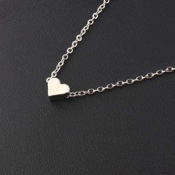 Tiny Heart Pendant Chain Necklace - Floral Fawna