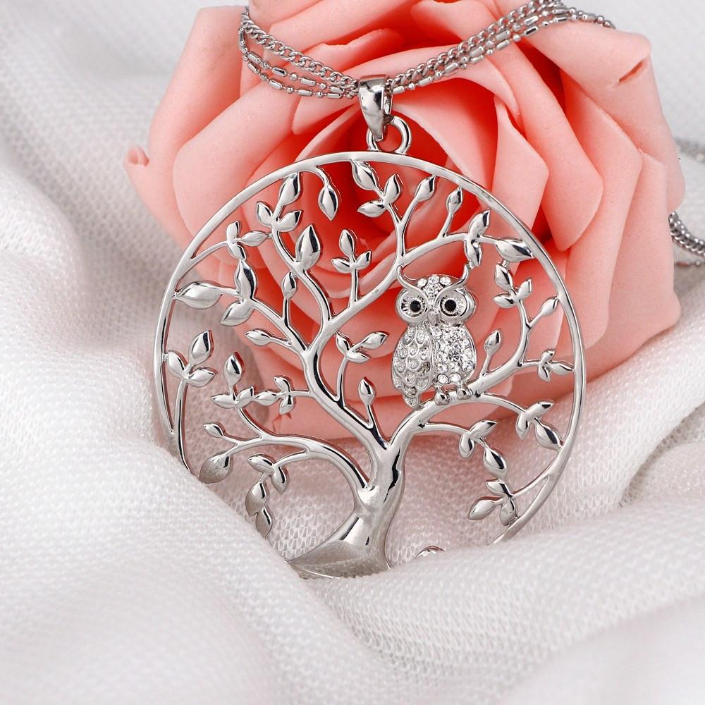 Tree Of Life And Owl Necklace - Floral Fawna