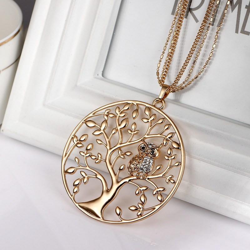 Tree Of Life And Owl Necklace - Floral Fawna