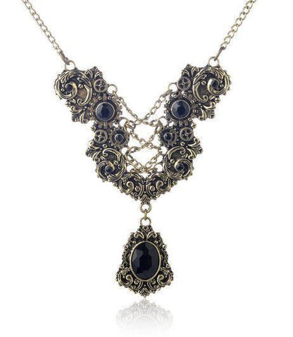 Victorian Era Inspired Vintage Necklace - Floral Fawna