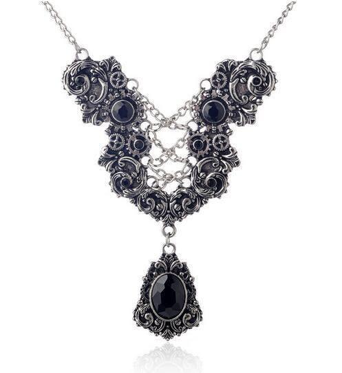 Victorian Era Inspired Vintage Necklace - Floral Fawna