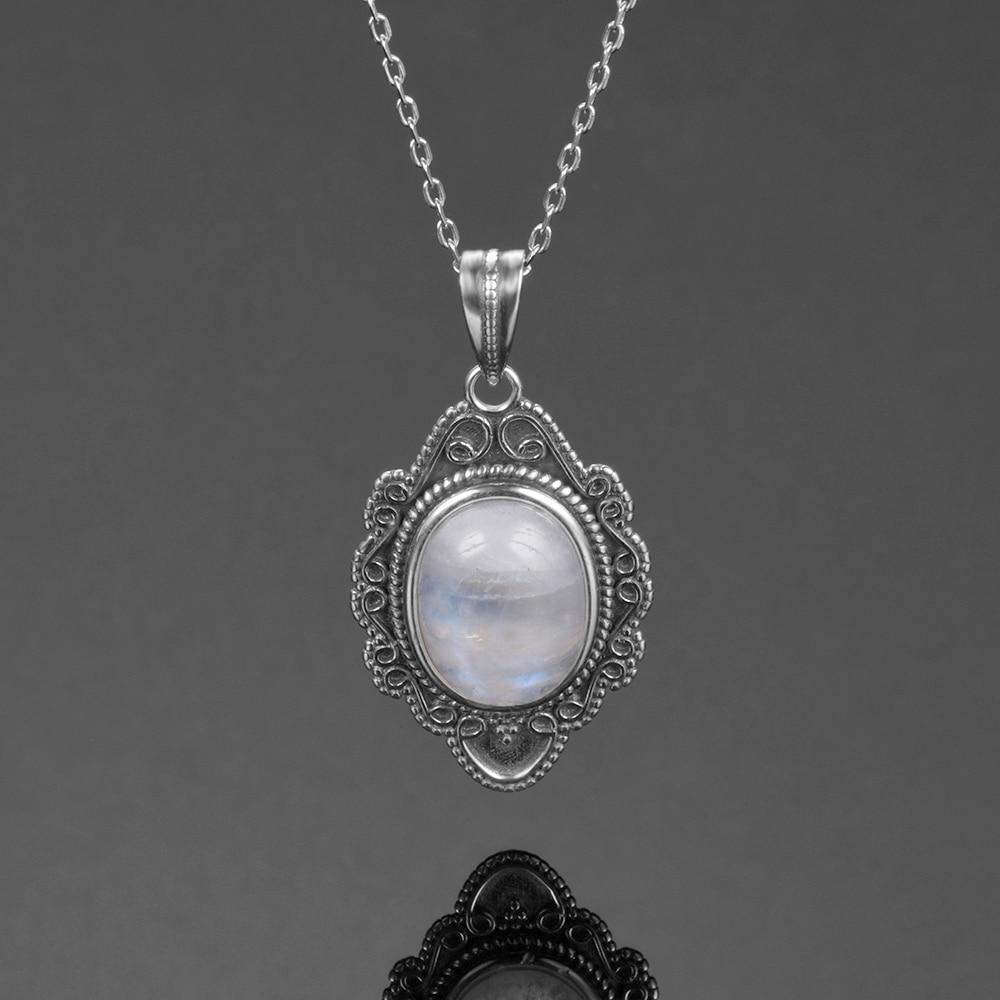 Victorian Era Moonstone Necklace - Floral Fawna
