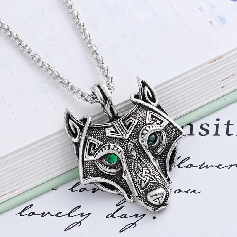 Viking Wolf Necklace - Floral Fawna