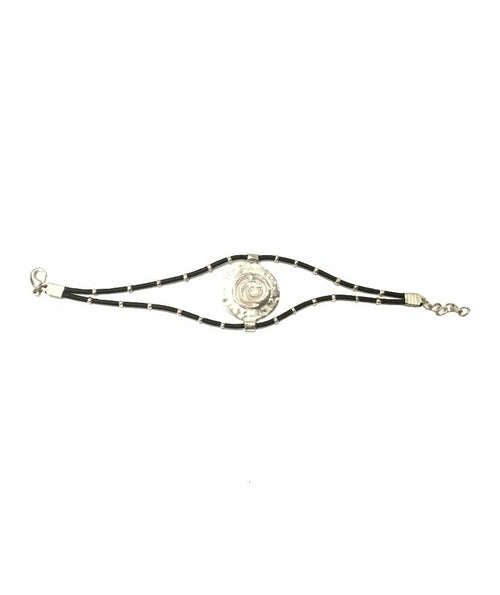 Spiral Leather Bracelet - Floral Fawna