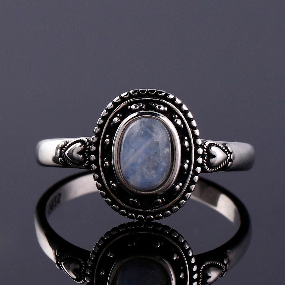 Moonstone Sweetheart Silver Ring - Floral Fawna