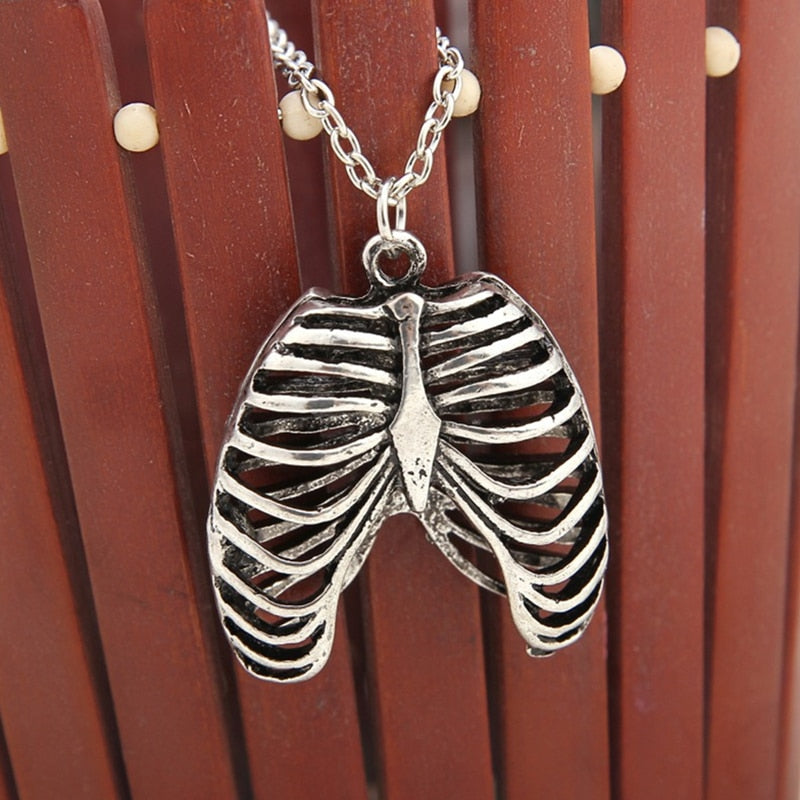 Antique Rib Cage Necklace - Floral Fawna
