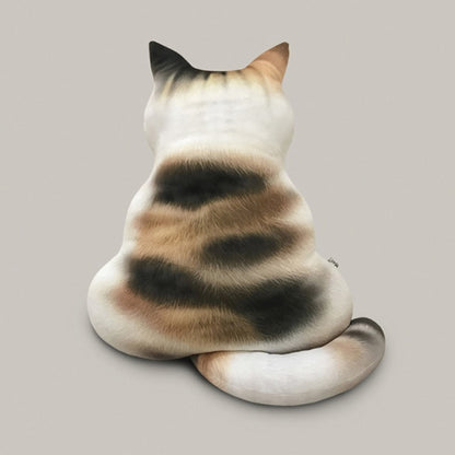 Striped Cat Cushion - Floral Fawna