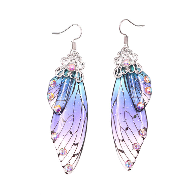 Cicada Wing Earrings - Floral Fawna