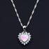Romantic Opal Heart Necklace - Floral Fawna