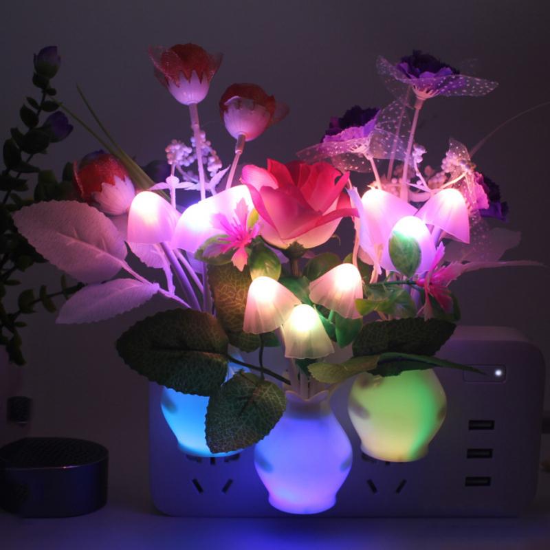 Romantic Floral LED Mushroom Night Light - Floral Fawna