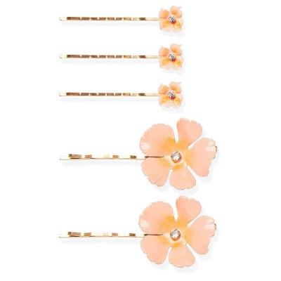 Flowers &amp; Pearls Hair Pin Set - Floral Fawna