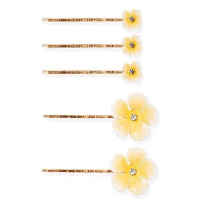 Flowers &amp; Pearls Hair Pin Set - Floral Fawna