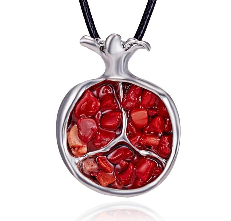 Juicy Pomegranate Necklace - Floral Fawna