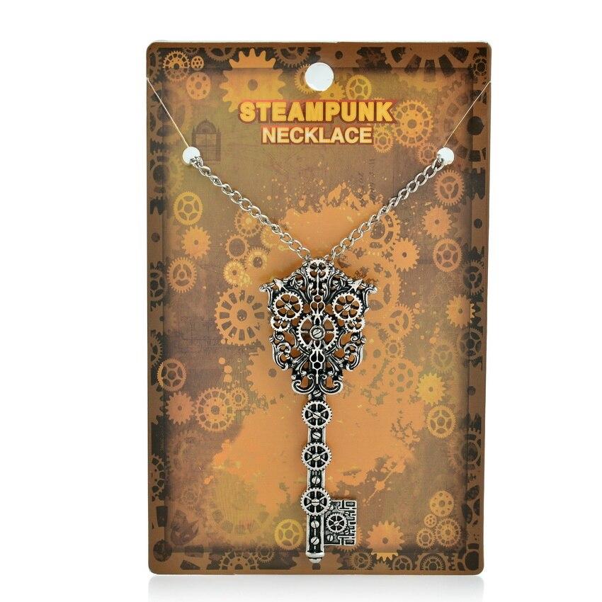 Vintage Style Steampunk Key Necklace - Floral Fawna