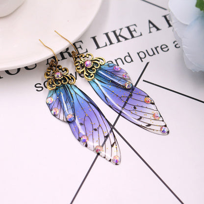Cicada Wing Earrings - Floral Fawna