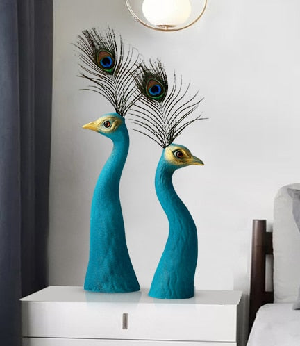 Peacock Ceramic Vase - Floral Fawna