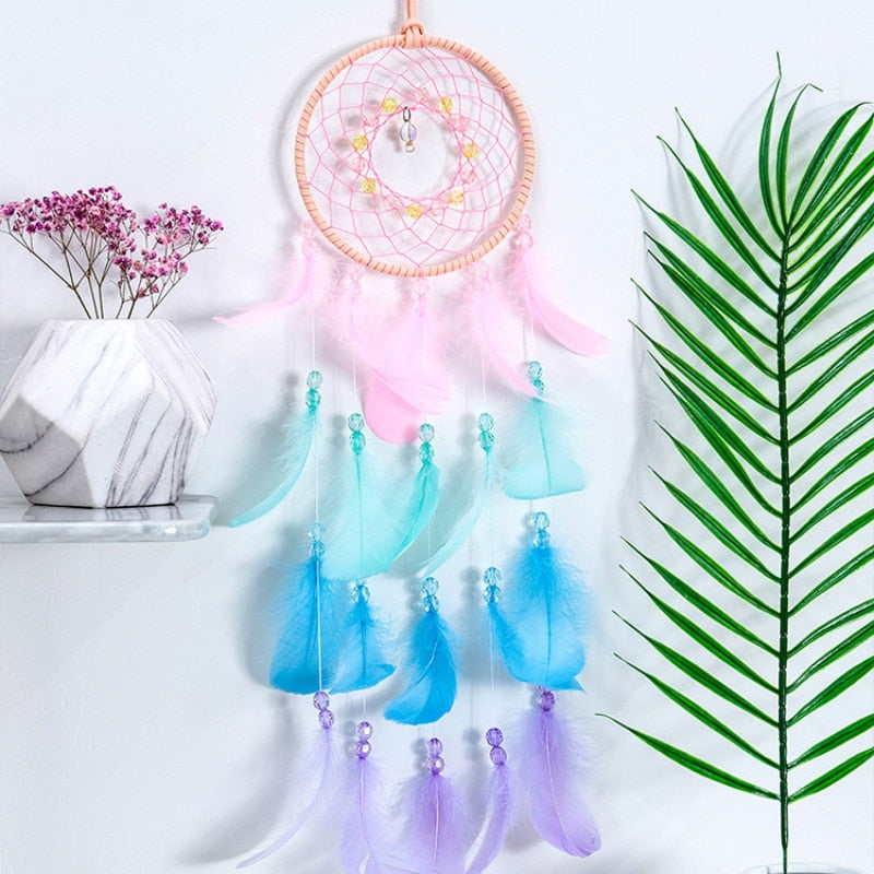 Handmade Dream Catcher with LED lights - Floral Fawna