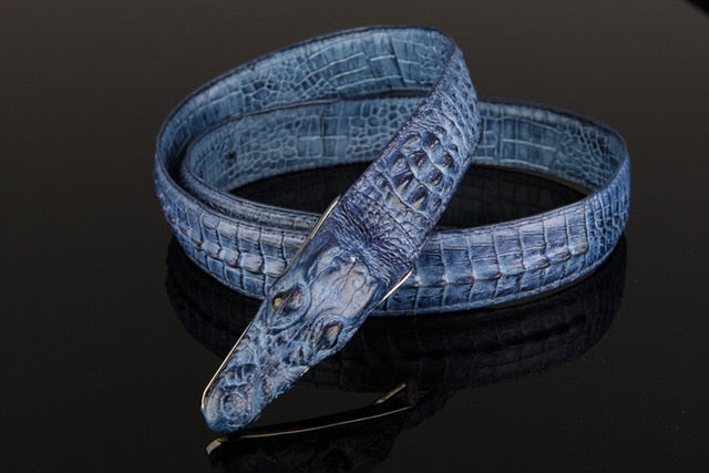 Faux Crocodile Leather Belts - Floral Fawna