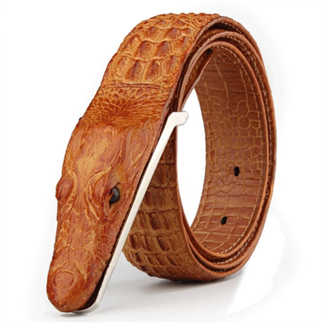 Faux Crocodile Leather Belts - Floral Fawna