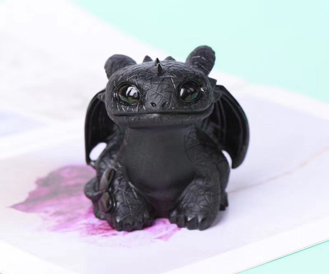 Toothless Dragon Crystal - Floral Fawna