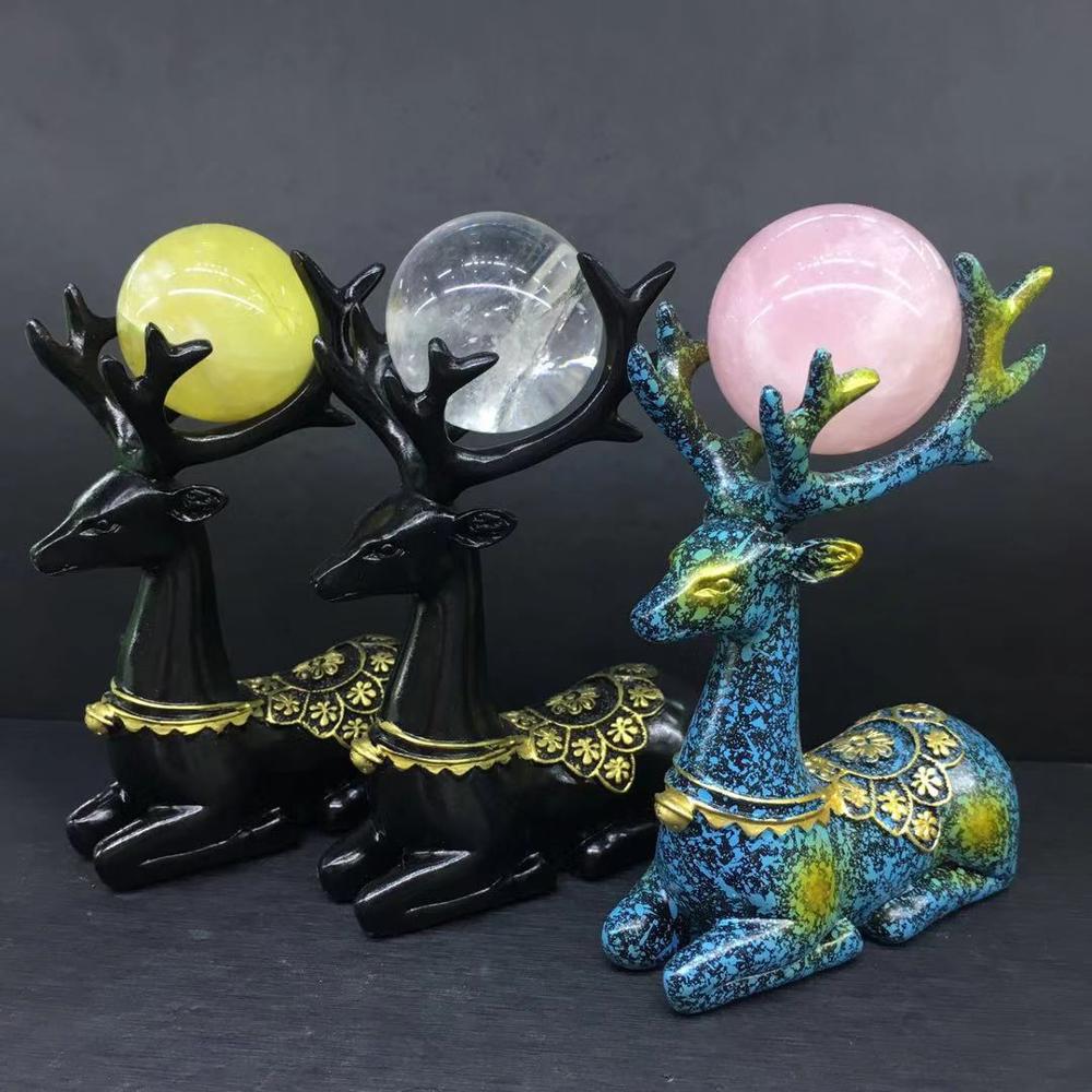 Crystal Ball &amp; Deer Stand - Floral Fawna