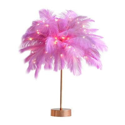 Stunning Feather Lampshade - Floral Fawna