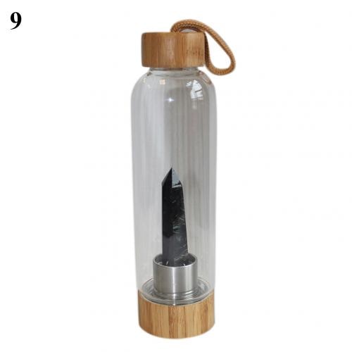 Natural Crystal Glass Water Bottle - Floral Fawna