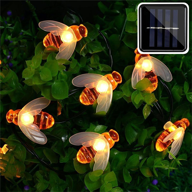 Solar-Powered Honeybee Night Lights - Floral Fawna