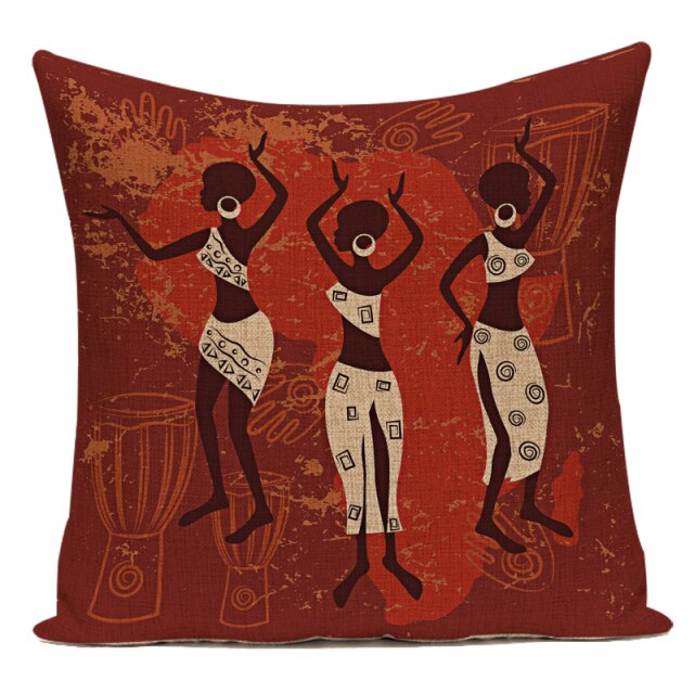 African Tribal Cushion Cover - Floral Fawna