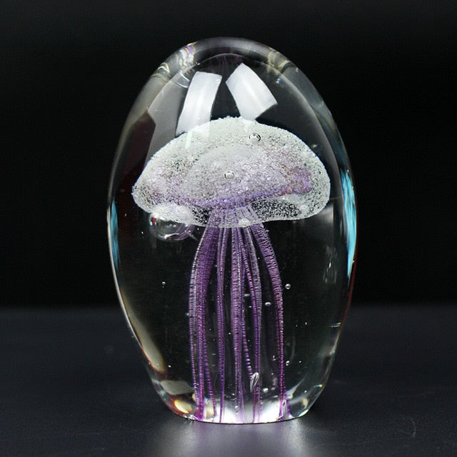 3D LED Crystal Jellyfish Lamp - Floral Fawna