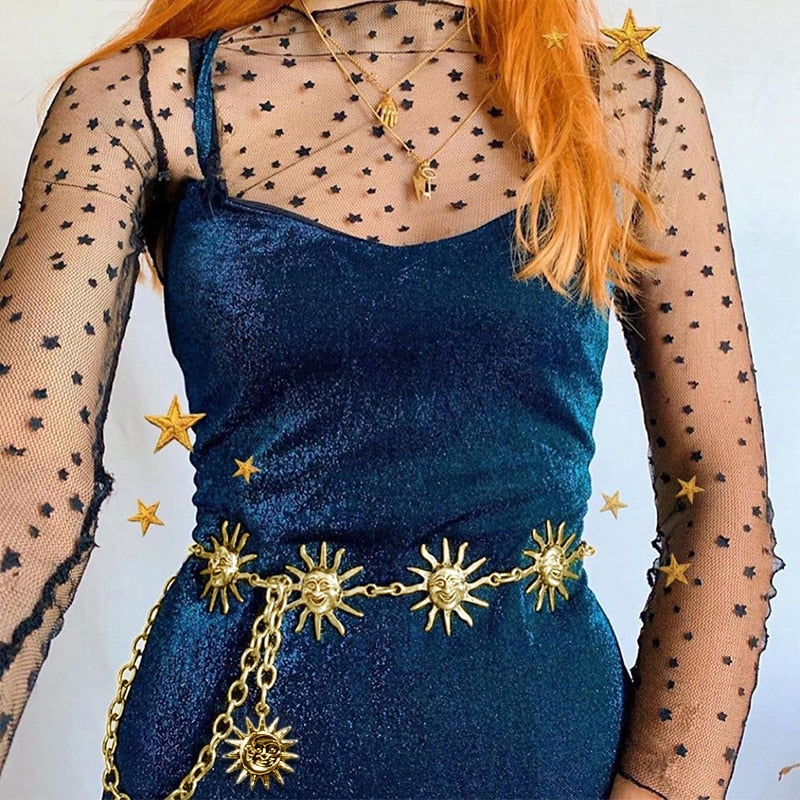 Golden Sun Belt Floral Fawna