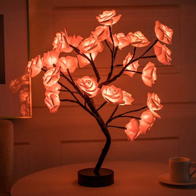 Rose deals flower lamp