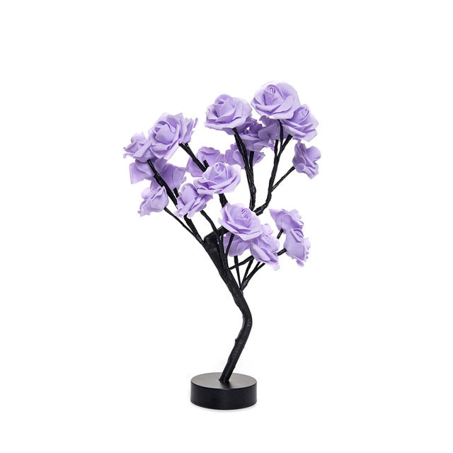 Elegant Rose Lamp - Floral Fawna