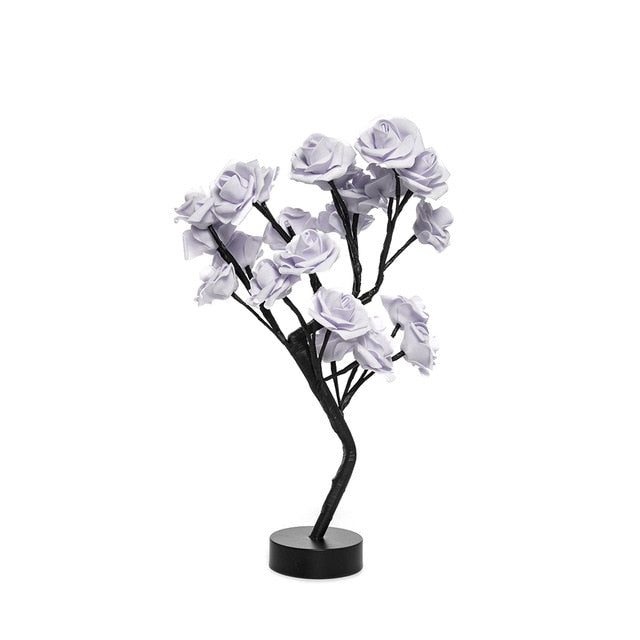 Elegant Rose Lamp - Floral Fawna