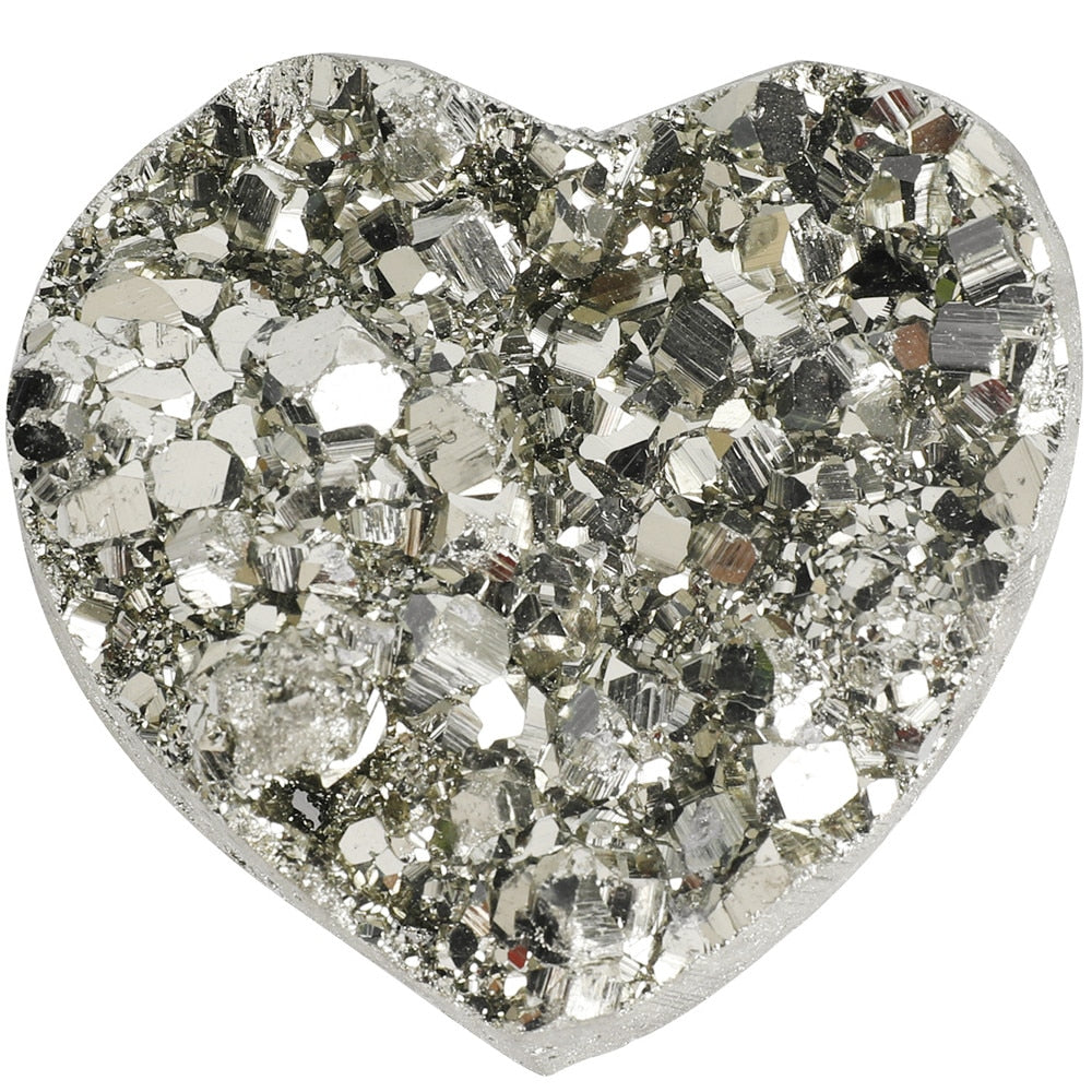 Pyrite Heart Shaped Stone - Floral Fawna