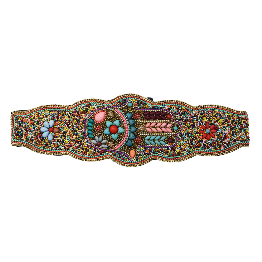 Hasma Hand Embellished Belt - Floral Fawna