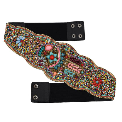 Hasma Hand Embellished Belt - Floral Fawna