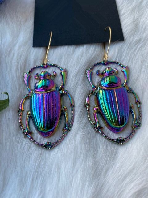 Holographic Animal Earrings - Floral Fawna