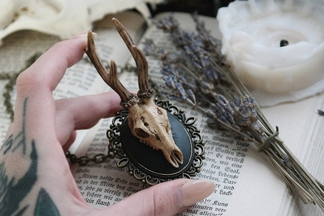 Skull 2025 cameo necklace